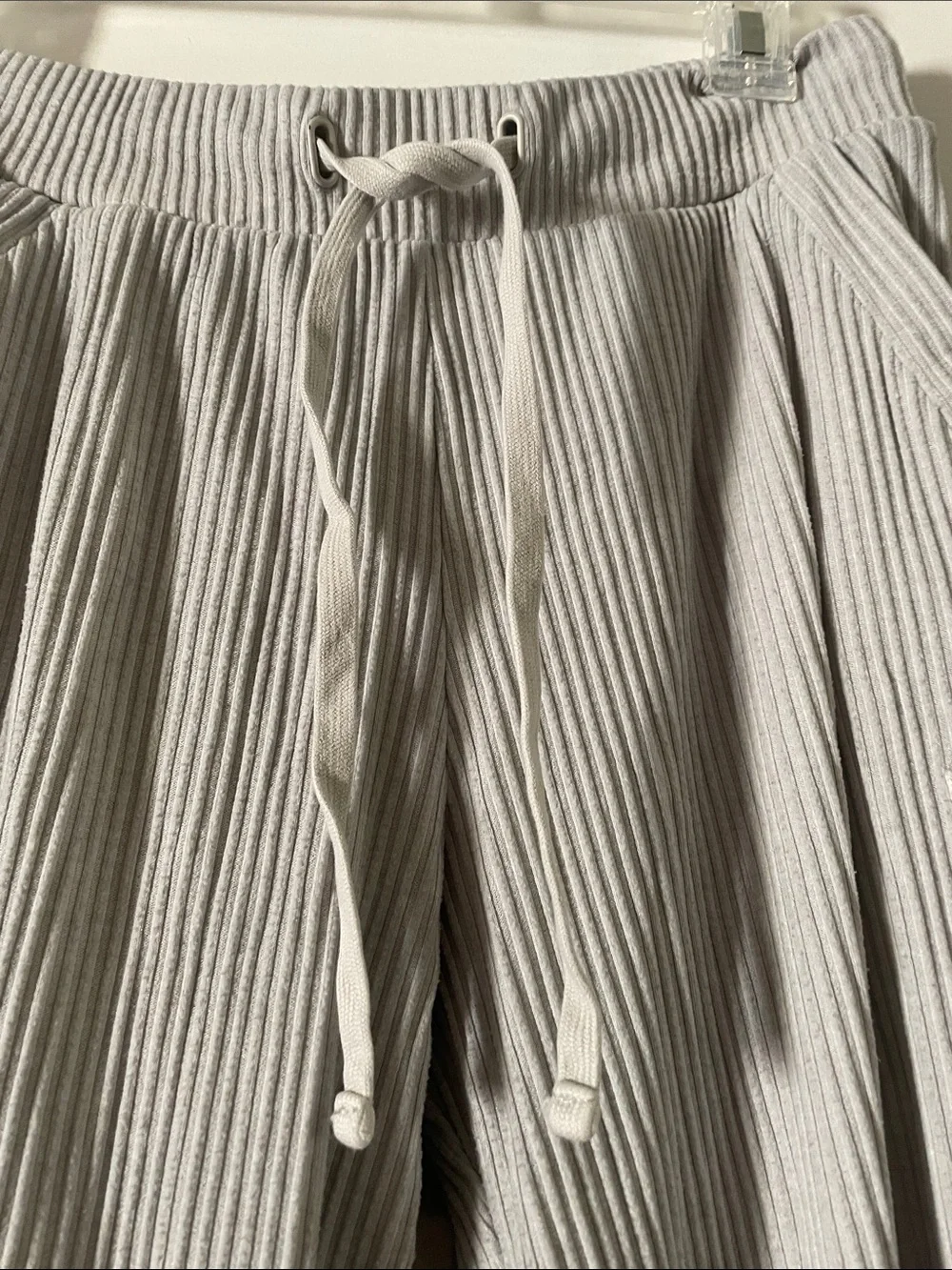 ALO Yoga Light Gray Pinstripe Joggers